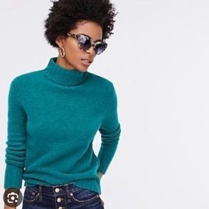 Women's Teal Turtleneck Sweater